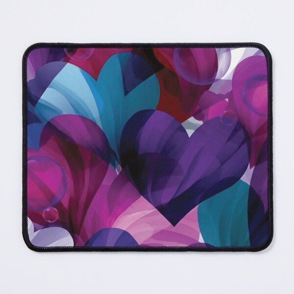 Item preview, Abstract Translucent Purple and Blue Hearts Pattern designed and sold by DGtaLrtcom.