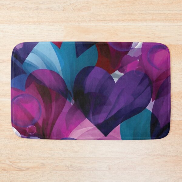 Item preview, Abstract Translucent Purple and Blue Hearts Pattern designed and sold by DGtaLrtcom.
