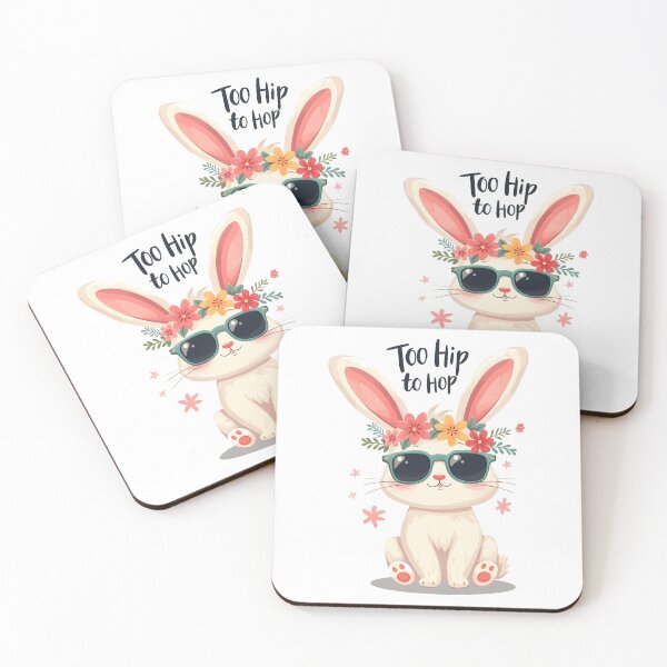 Item preview, Too Hip to Hop Funny Bunny Cartoon T-Shirt designed and sold by Uglyandcute.