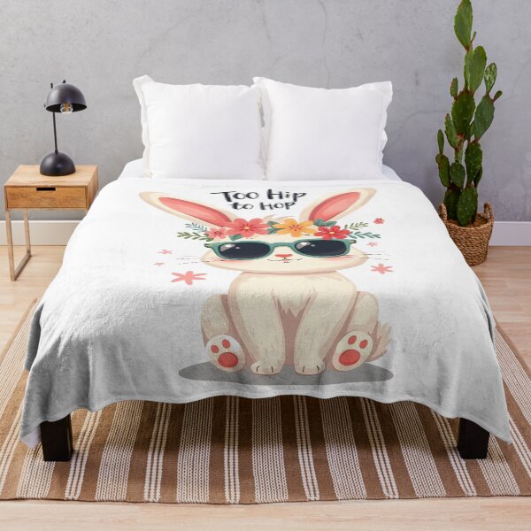 Item preview, Too Hip to Hop Funny Bunny Cartoon T-Shirt designed and sold by Uglyandcute.