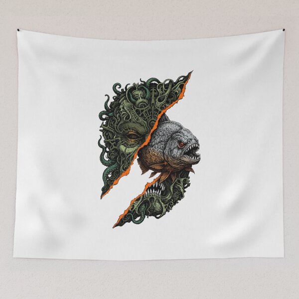 Item preview, Piranha in the Mask of Azathoth designed and sold by krabbaraban.