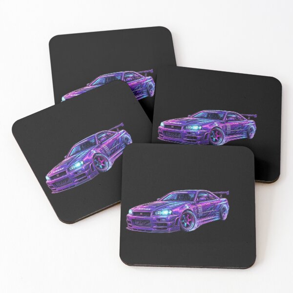 Item preview, Midnight Street Racer Neon Drift Car JDM Style T-Shirt designed and sold by Stickersdevelop.
