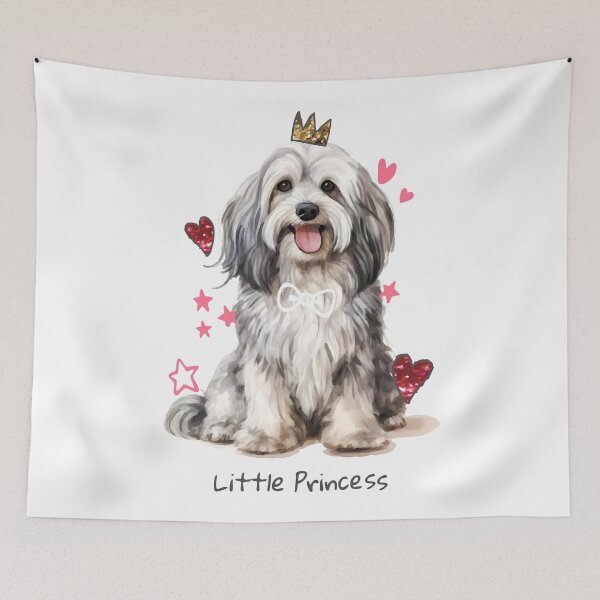 Item preview, Cute Havanese Princess - Adorable Dog with Crown and Hearts designed and sold by artworkathome.