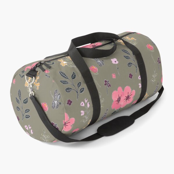 Item preview, Pink flower garden on green background designed and sold by estilolukino.