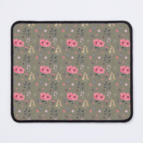Item preview, Pink flower garden on green background designed and sold by estilolukino.