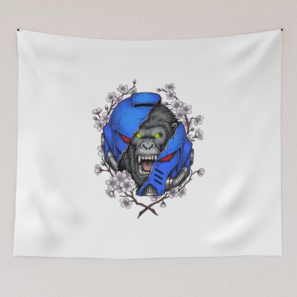 Item preview, A monkey in a futuristic helmet designed and sold by krabbaraban.
