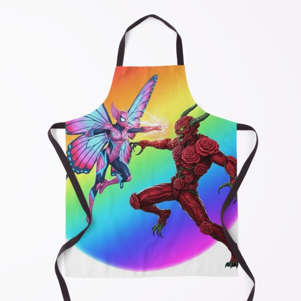 Item preview, Female superhero battles the rose demon. designed and sold by PP&RAINBOW SHOP.