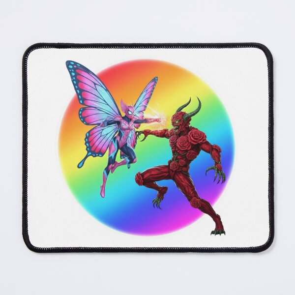 Item preview, Female superhero battles the rose demon. designed and sold by PP&RAINBOW SHOP.