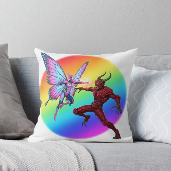 Item preview, Female superhero battles the rose demon. designed and sold by PP&RAINBOW SHOP.