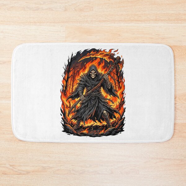 Item preview, Menacing Grim Reaper Emerging From A Blazing Forest Fire designed and sold by Tong4130.