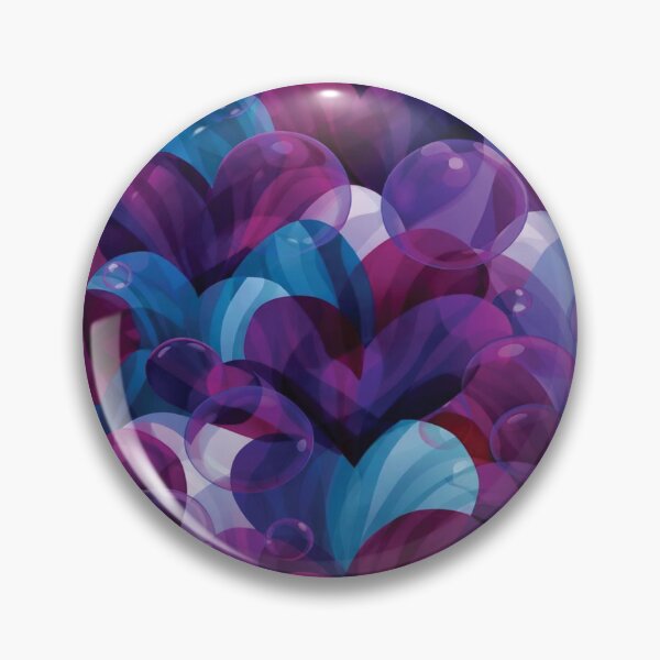 Item preview, Ethereal Violet and Blue Layered Heart Pattern designed and sold by DGtaLrtcom.