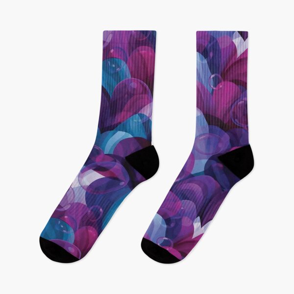 Item preview, Ethereal Violet and Blue Layered Heart Pattern designed and sold by DGtaLrtcom.
