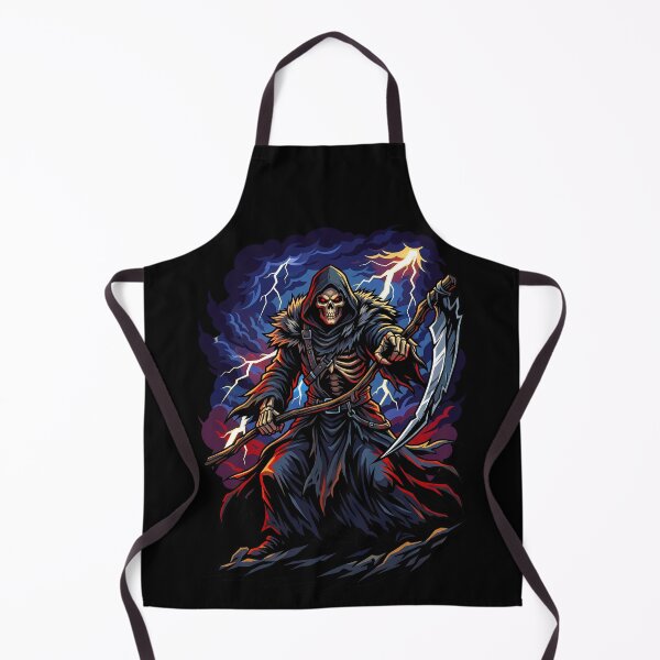 Item preview, Grim Reaper Pointing Scythe Amidst Violent Lightning Storm Clouds designed and sold by Tong4130.