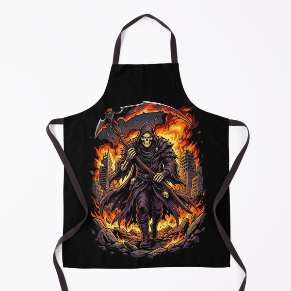 Item preview, Apocalyptic Grim Reaper Walking Through Massive City Explosions designed and sold by Tong4130.