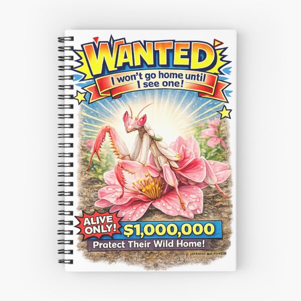 Item preview, Orchid Mantis Wanted Poster Shirt Funny Bug Hunter Insect Lover Tee Protect Their Wild Home designed and sold by Japanese Bug Hunter.
