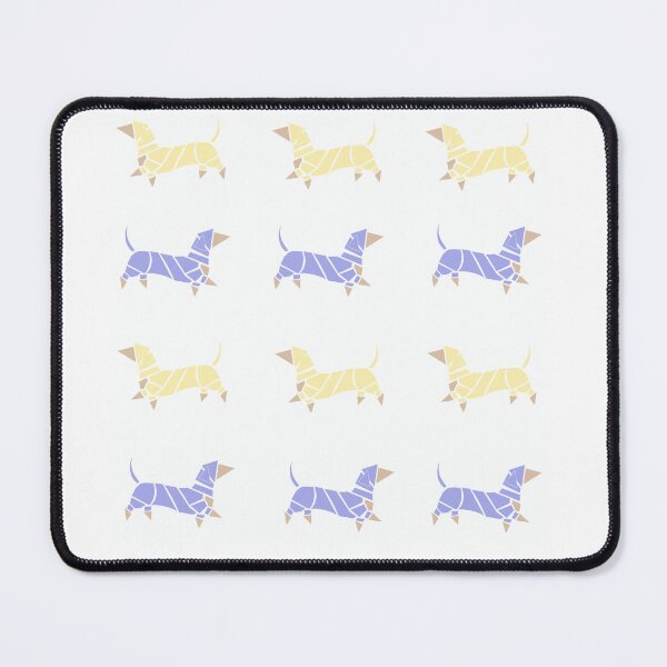 Item preview, Yellow and Blue Dachshund designed and sold by CrafterCrow.