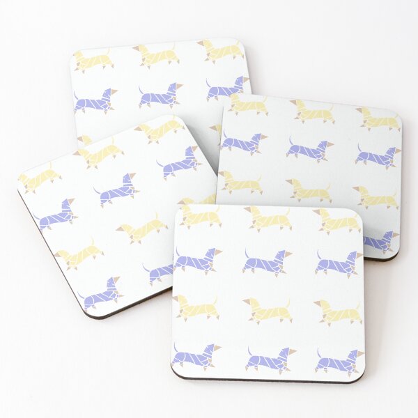 Item preview, Yellow and Blue Dachshund designed and sold by CrafterCrow.