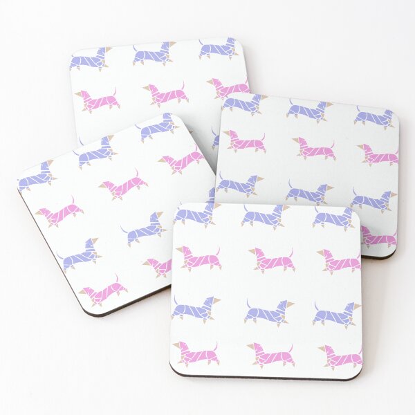 Item preview, Pink and blue dachshunds designed and sold by CrafterCrow.