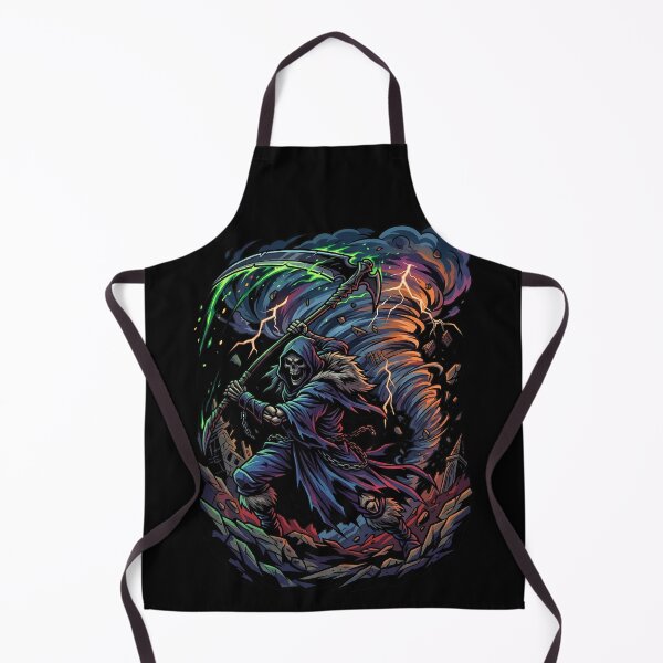 Item preview, Grim Reaper Swinging Scythe In A Destructive Tornado Storm designed and sold by Tong4130.