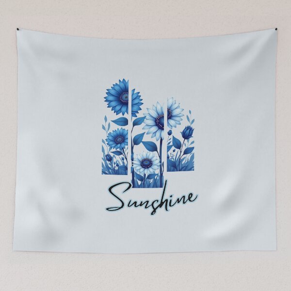 Item preview, Blue Sunshine: Luminous Sunflower Watercolor designed and sold by PriyaMagic.