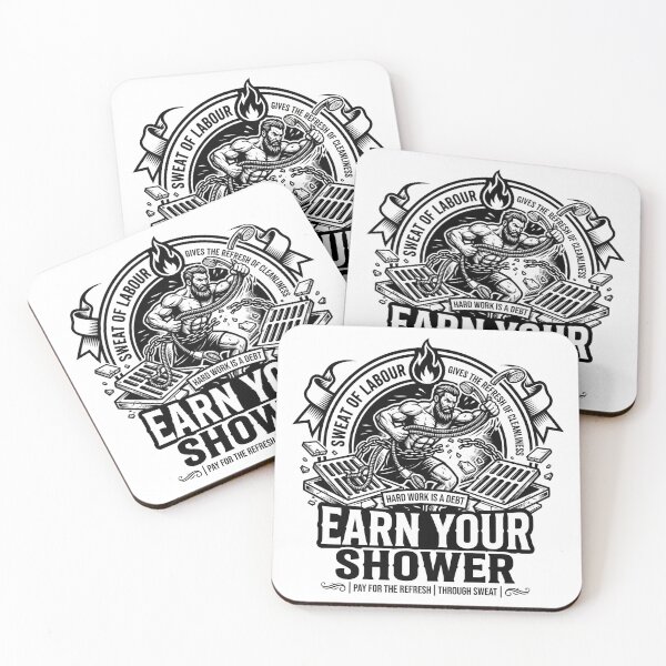Item preview, Earn Your Shower - Hard Work and Sweat Motivation designed and sold by MotionBanana Art.
