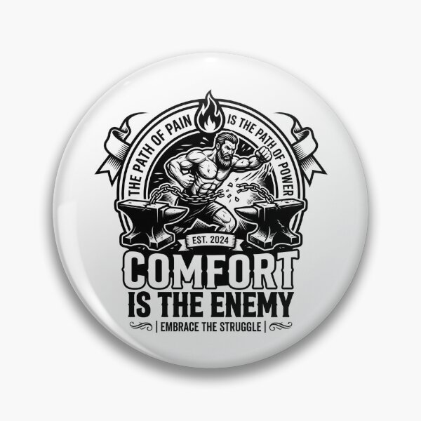 Item preview, Comfort Is The Enemy - Stoic Bodybuilding Discipline  designed and sold by MotionBanana Art.
