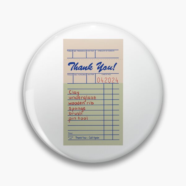 Item preview, Thank you pottery receipt  designed and sold by Happyclayco.