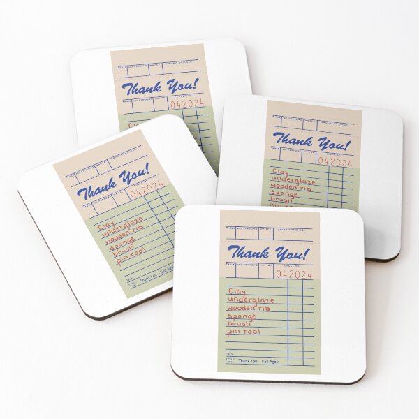 Item preview, Thank you pottery receipt  designed and sold by Happyclayco.