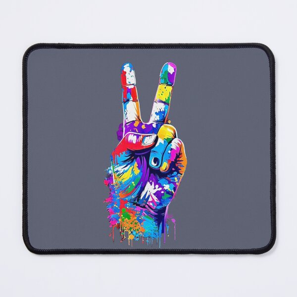 Item preview, Colorful Paint Splash Peace Sign Hand designed and sold by BlueHillsJanot.