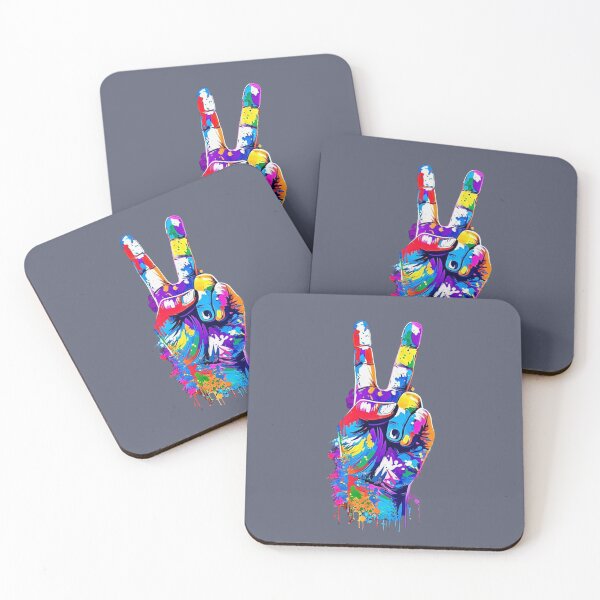 Item preview, Colorful Paint Splash Peace Sign Hand designed and sold by BlueHillsJanot.