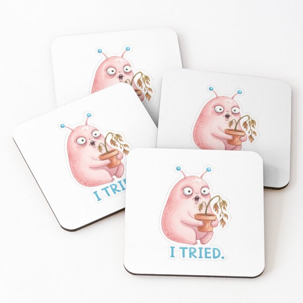 Item preview, I Tried Sad Alien Plant – Funny Relatable Watercolor Meme designed and sold by StickyDelights.