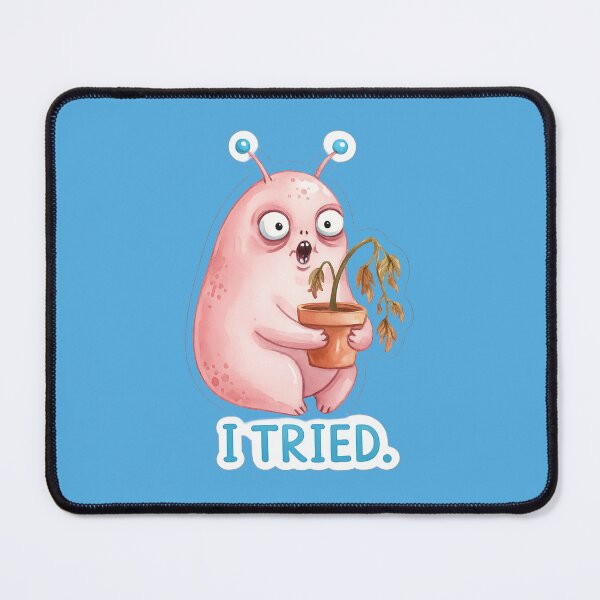 Item preview, I Tried Sad Alien Plant – Funny Relatable Watercolor Meme designed and sold by StickyDelights.