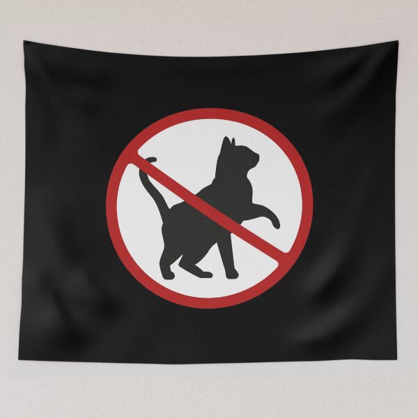 Item preview, Prohibited Cat Sign, Black Cat, Novelty Signage designed and sold by AASparksDesigns.