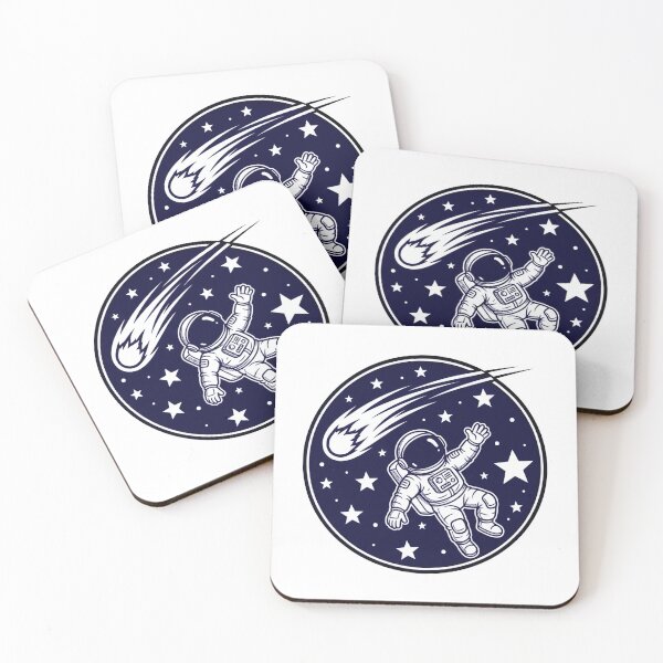 Item preview, Floating Astronaut With Comet Retro Space Adventure Design designed and sold by PixelGrafiks.