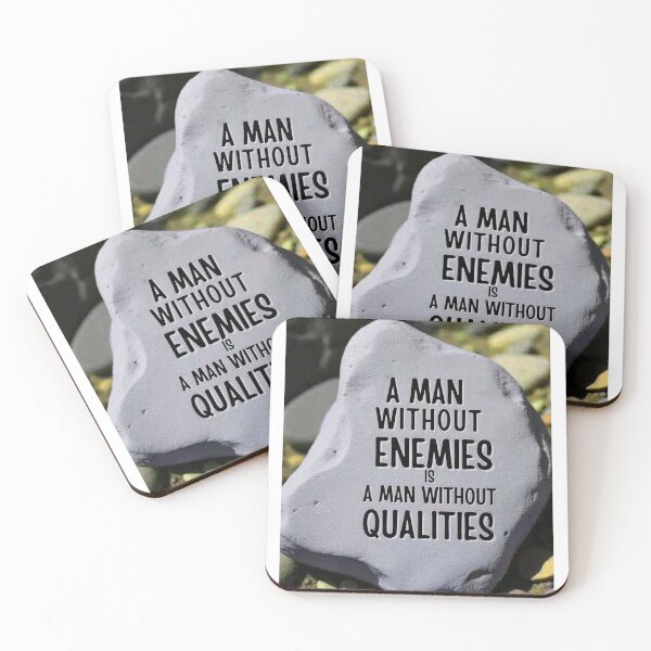 Item preview, A Man Without Enemies Is a Man Without Qualities – Motivational Quote Wall Poster designed and sold by Sandyplus.