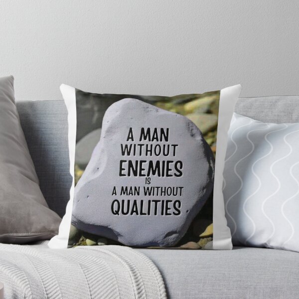 Item preview, A Man Without Enemies Is a Man Without Qualities – Motivational Quote Wall Poster designed and sold by Sandyplus.