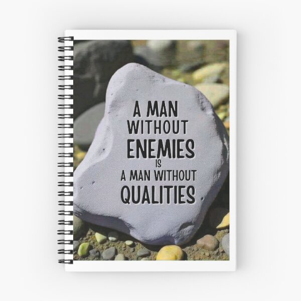 Item preview, A Man Without Enemies Is a Man Without Qualities – Motivational Quote Wall Poster designed and sold by Sandyplus.