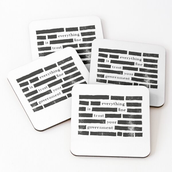 Item preview, Censored Everything Is Fine Trust Your Government Redacted Meme, Conspiracy Humor designed and sold by borenclolahroy.