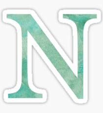 Emerald Watercolor Ν Sticker
