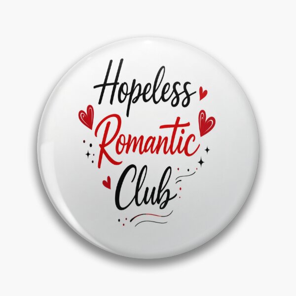 Item preview, Hopeless Romantic Club Cute Aesthetic Love Quote Design designed and sold by Lovestickerco.
