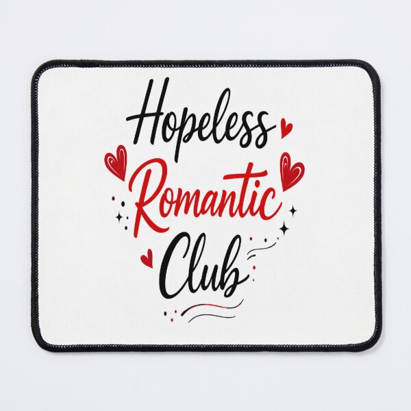 Item preview, Hopeless Romantic Club Cute Aesthetic Love Quote Design designed and sold by Lovestickerco.
