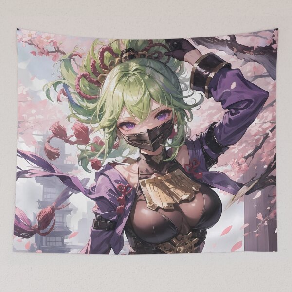 Item preview, Kuki Shinobu Genshin Impact Sakura Breeze Under Cherry Blossoms designed and sold by mildaclairmo.
