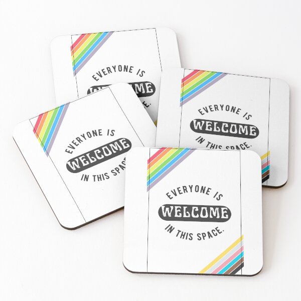 Item preview, Everyone is Welcome In This Space Progress Pride designed and sold by LibrarianLauren.
