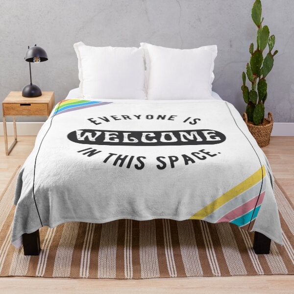 Item preview, Everyone is Welcome In This Space Progress Pride designed and sold by LibrarianLauren.