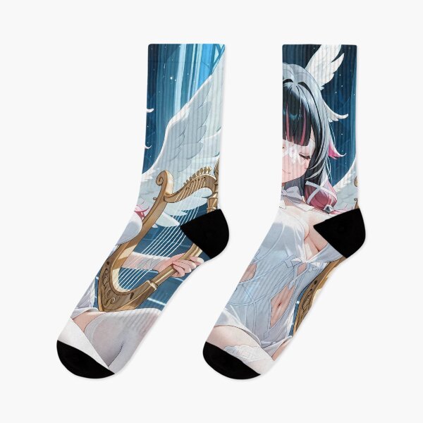 Item preview, Columbina Genshin Impact Angel Wings Harp Melody Inside Cathedral Night designed and sold by mildaclairmo.