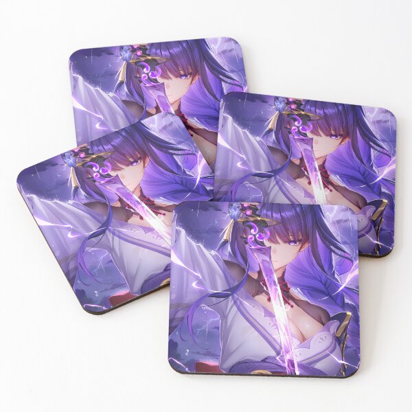 Item preview, Raiden Shogun Genshin Impact Thunderstorm Purple Glow designed and sold by mildaclairmo.