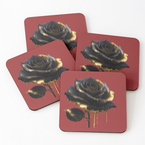 Item preview, Black and Gold Rose Drip Design  designed and sold by Teale-Studio.