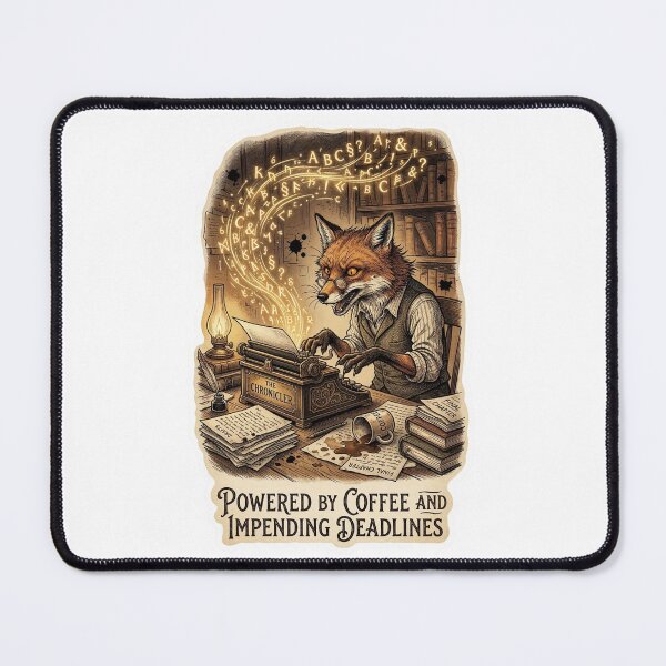 Item preview, Plot Hole Patcher - Dark Academia Writer Fox designed and sold by HiruK.