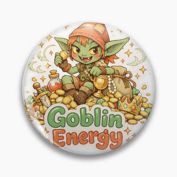 Item preview, Goblin Energy - Cute Goblin Sticker, Goblincore Aesthetic designed and sold by Chaotic-Treasures.
