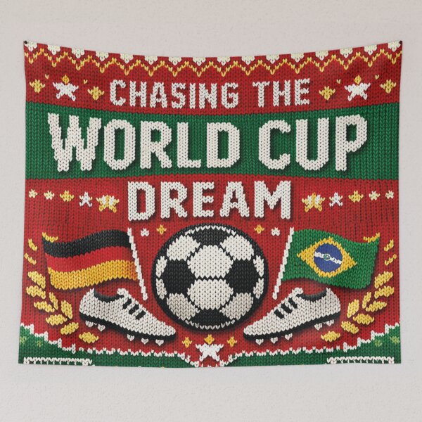 Item preview, Chasing the World Cup Dream: Aesthetic Football Knitting Pattern designed and sold by Mauswohn.
